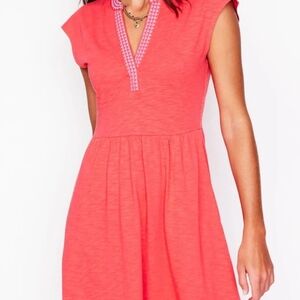 Boden Chloe Vibrant Pink Cap Sleeve Dress